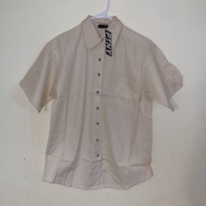 PTNY Tan Demin SS Blouse